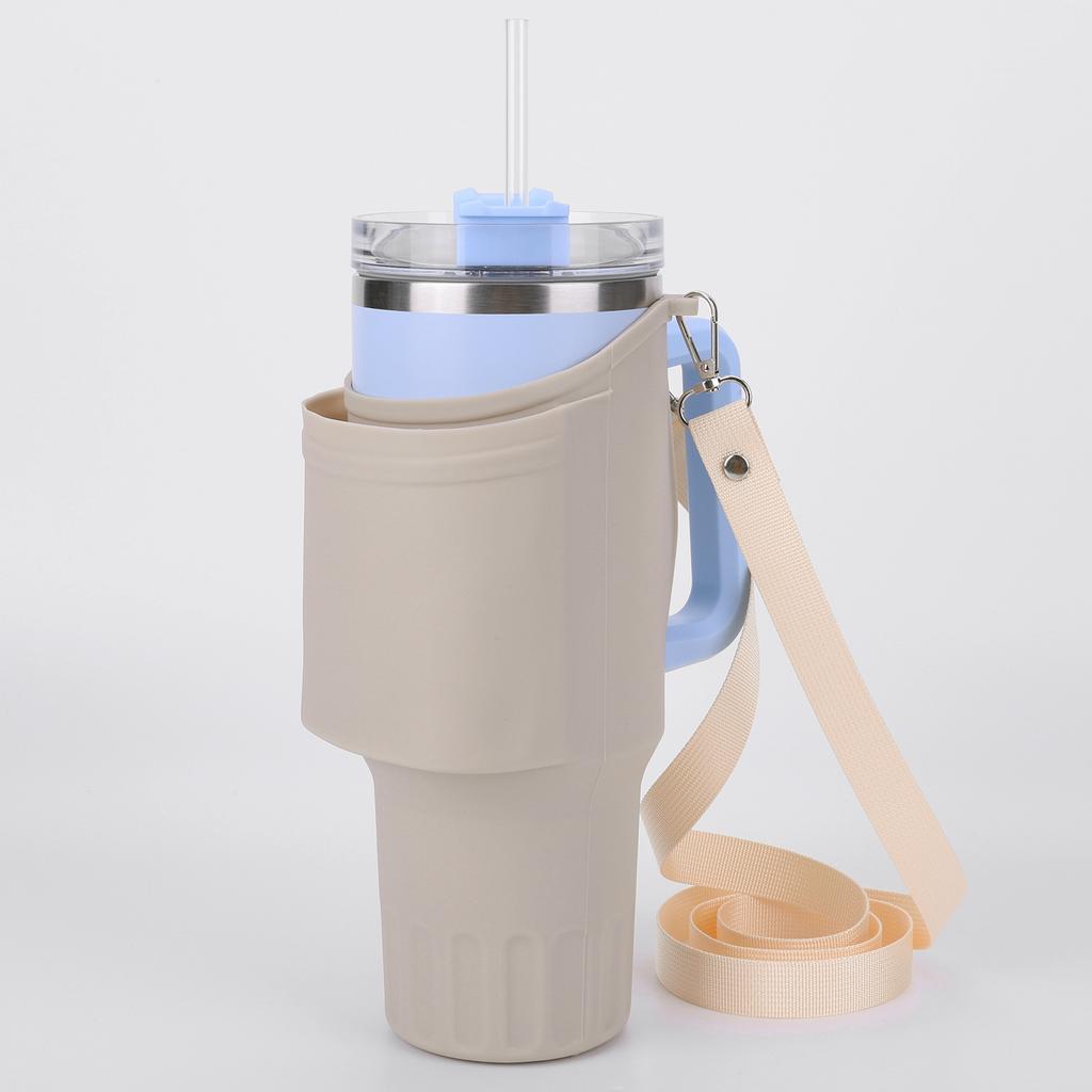 FE# Силиконовый чехол для стакана Термостойкий Устойчивый к царапинам Аксессуары для чашек (хаки)