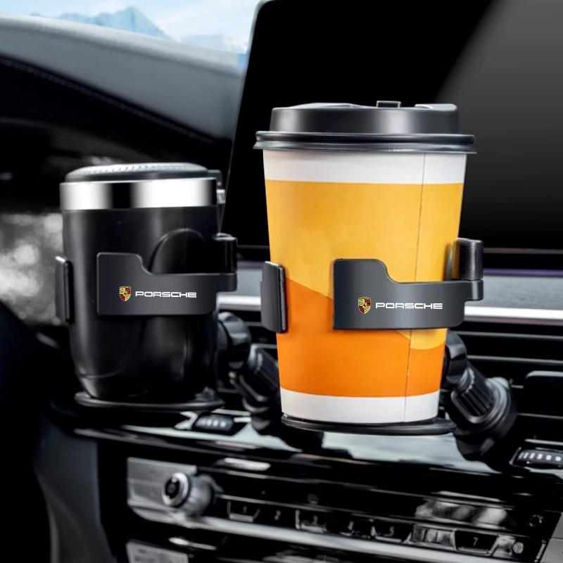 for Porsche Panamera Cayenne 911 Taycan Macan Carrera-GT 944 918 Car Cup Holder Air Vent Outlet Drink Coffee Ashtray Mount Stand