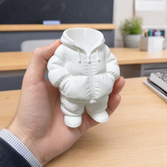 3D-печатный держатель для ручек в виде пуховика, Органайзер для кистей для макияжа на стол, Креативный стакан для карандашей в виде пуховика для офиса, Подарок учителю, студенту