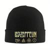 Светодиодные шапки-бини с изображением Led Zeppelin Осень Зима Шапки-бини Новая кепка FeУнисекс Унисекс Вязаные шапки