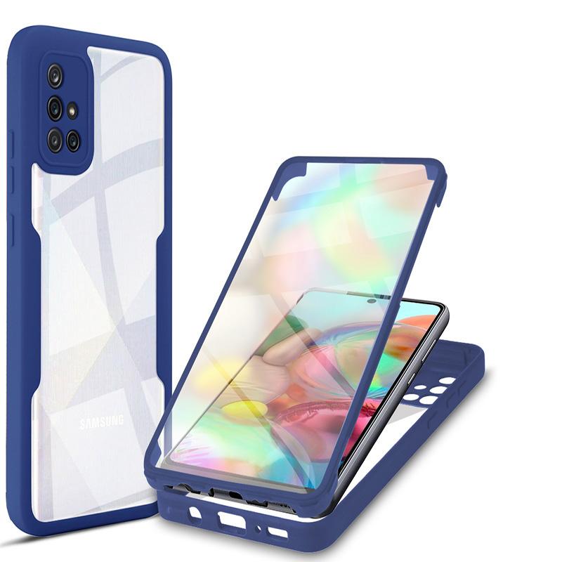 Чехол-защита экрана 360 на весь корпус для Samsung Galaxy M02 M06 M12 M32 M33 M52 M53 F06 Прозрачный двусторонний бампер