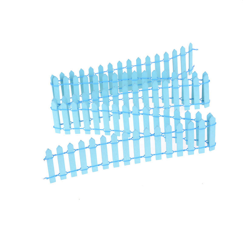 100*5Cm Miniature Fairy Garden Wood Fence Doll House Diy Accessories Decor
