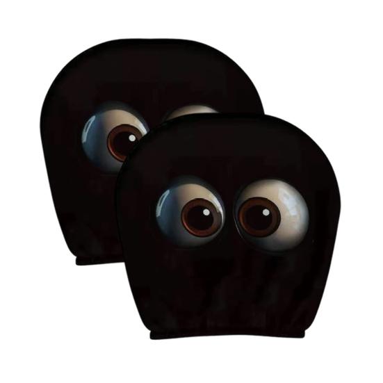 Skull Car Headrest Covers Spooky Print Auto Seat Head Rest