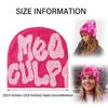 Trendy Stretch MEA Culpa Beanies Hat with Rhinestone Warm Soft y2k Beanies Hats Knitted Hip-hop Hat for Women Men