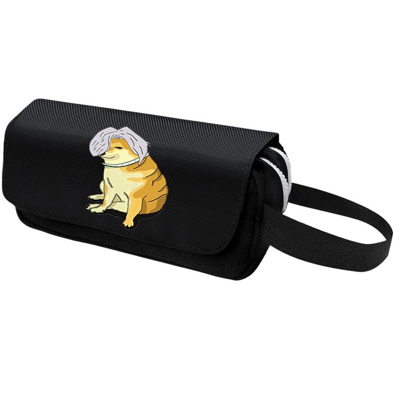 Funny Anime Pencil Case Large Capacity Zipper Stationery Pouch Students