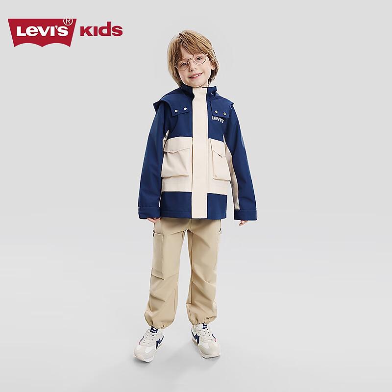 Levi's Детский ветрозащитный тренч с капюшоном