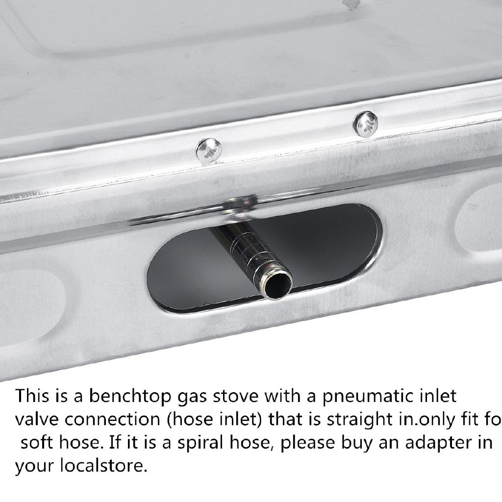 3.8-4KW Dual-range 2 Pots Gas Stove Stainless Steel Liquefied LPG Gas Bench-top Burners Home Kitchen Cooker 4000W