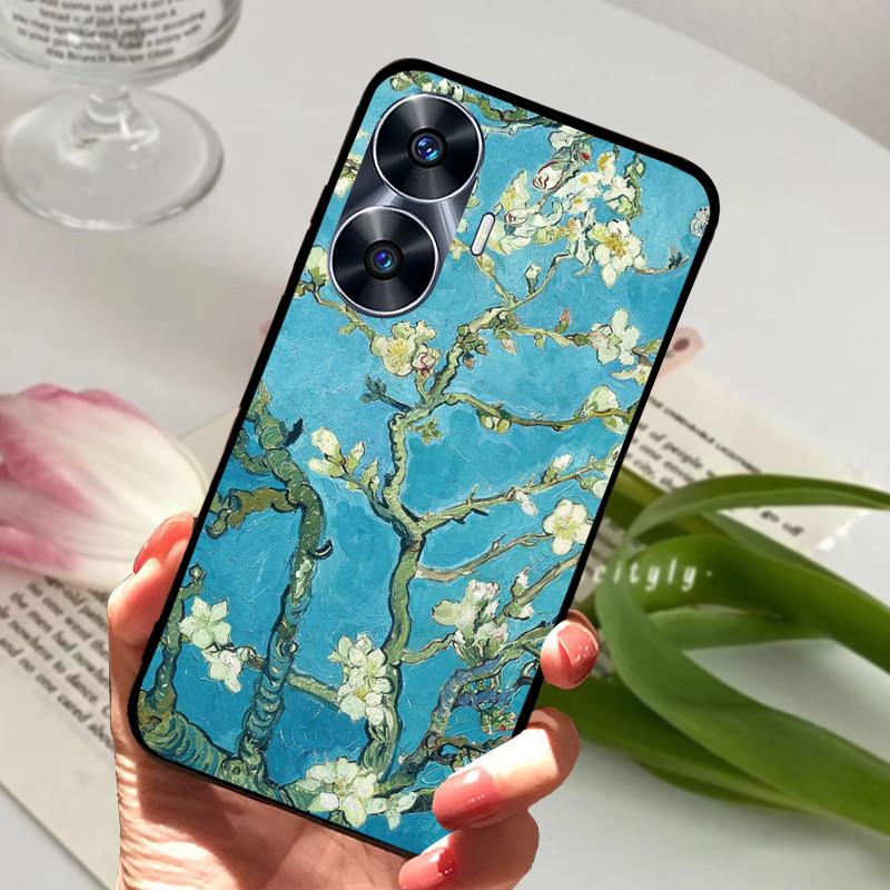 Для Realme C55 Чехол Крутой Черный Мягкий Силикон ТПУ Бампер Защитный Чехол Для Телефона Для OPPO Realme C55 C 55 Чехол Fundas Оболочка Coque