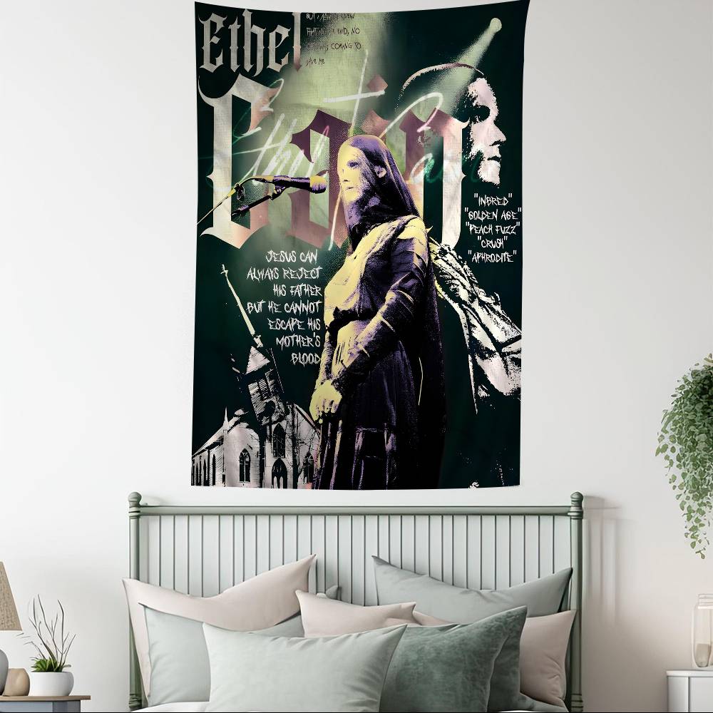 Singer EEthel Cain Music Album Colorful Tapestry Wall Hanging Hanging Tarot Hippie Wall Rugs Dorm Wall Art Decor