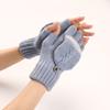 Half Finger Flap Gloves Hand Warmers Business Gloves Fashion Student Writing Gloves  Girl Boys