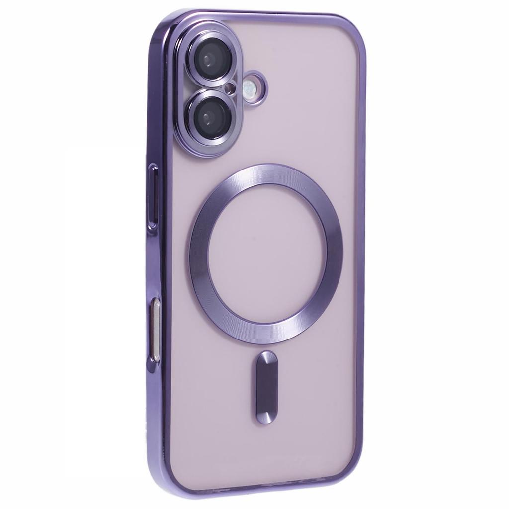 For iPhone 16 Case Compatible with Magsafe Clear TPU Phone Cover with Lens Film