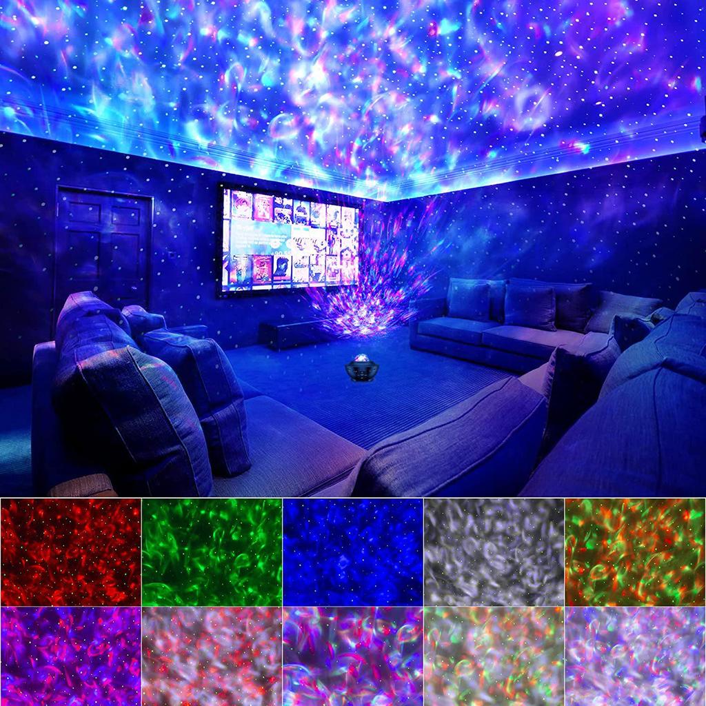 Starry Sky Bluetooth Projector: Rotating Starlight Laser and Music Light for Bedroom Atmosphere