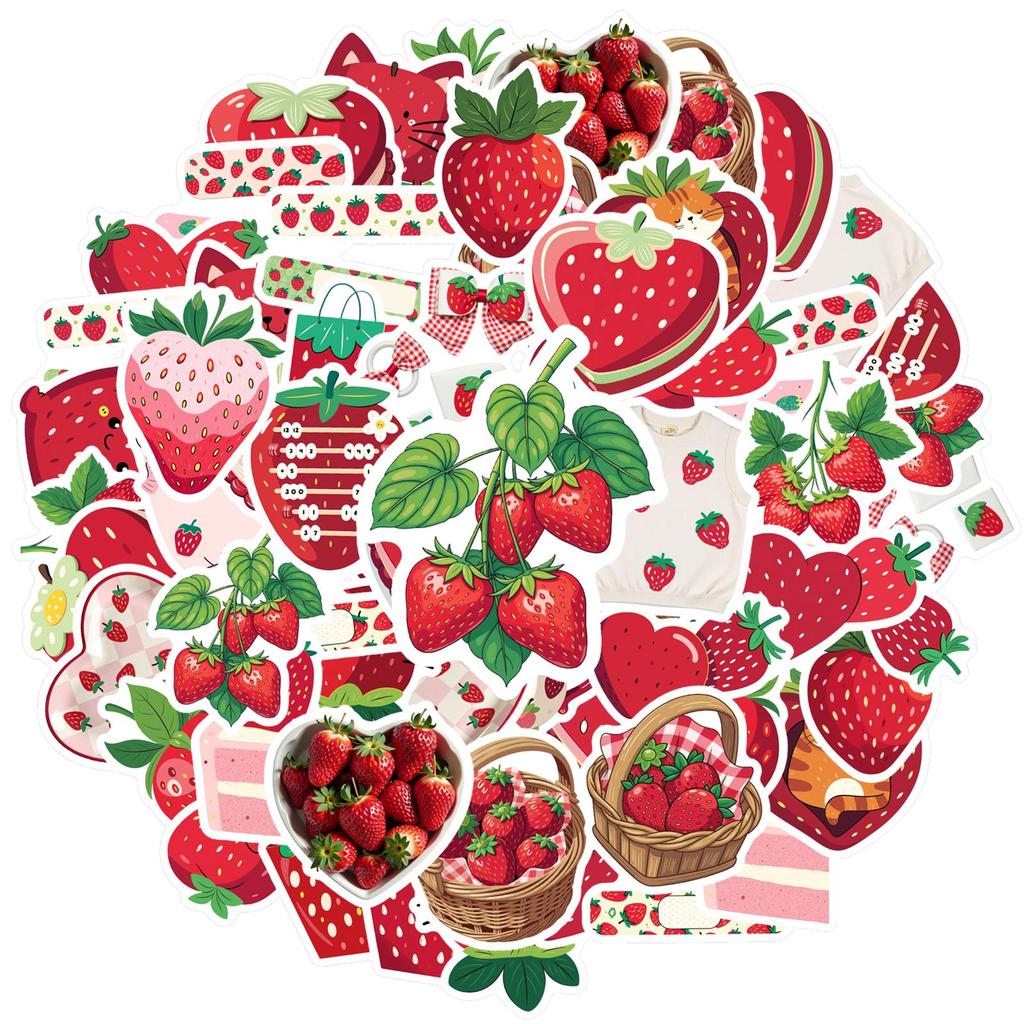 35pcs-50pcs Cartoon Stickers Playful Food Funny Stickers PVC Sticker For Laptop Motorcycle Luggage Phone Notebook Luggage