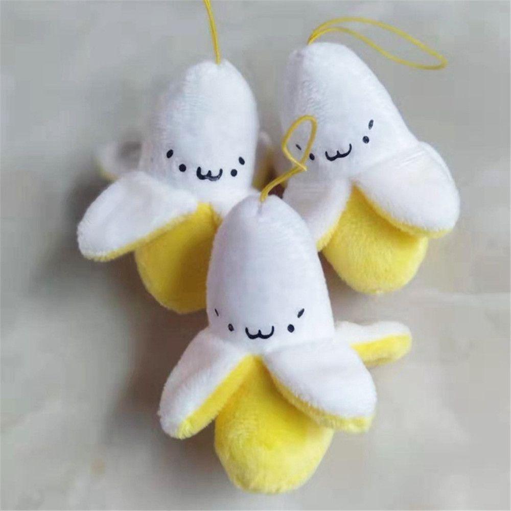 New Bags Phone Pendant Soft Plush Toy Keyrings Banana Pendant Mini Key Chains