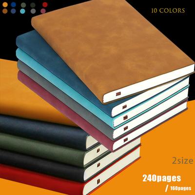 Записная книжка A5 A6, кожаный офисный журнал, дневник, блокнот, канцелярские принадлежности, тетрадь с подкладкой для студентов, 160 страниц/240 страниц