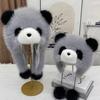 Autumn & Winter Plush Panda Hat: Thick Warm Design with Fox Fur Earmuffs