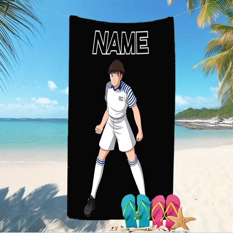 Customizable personalized beach towels Captain Tsubasa Dream Team themed designs.Suitable for the beach, yoga, sports;ideal as beach accessories