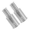2 Pcs Aluminum Alloy Threaded Broom Handle End Extension Pole Attachment Mop Stick Tip Connector Cap For Rods Hardware