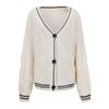 Women's Long Sleeves Cardigan Open Front Casual Lightweight Knit  Sweater Coat Beige
