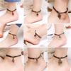 Women Bohemia Retro Pendant Anklet Simple Red Black Braided Rope Anklet