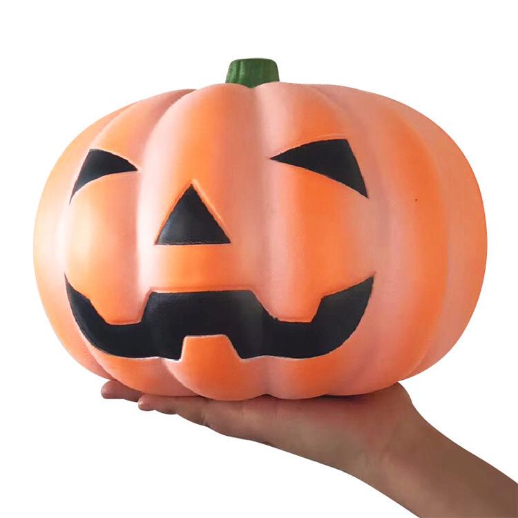 Large Slow Rebound Pumpkin Toy Halloween Theme Stress Relief Soft Squeeze Decor for Home Office School Party