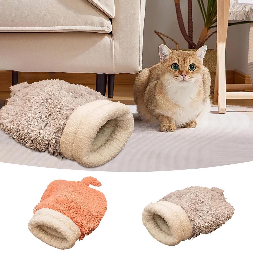 Кровать для кошек, пещера, зимняя уютная кровать для кошек, пещера, удобный мешок для обнимашек для домашних животных, кровать для кошек, пещера, спальный мешок, самонагревающаяся нора, кровать для кошек