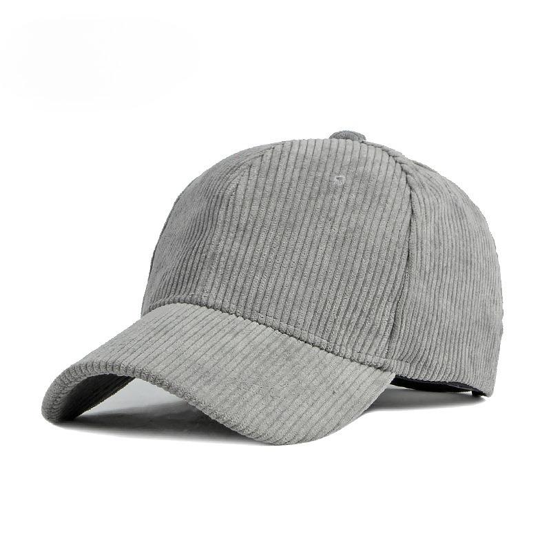 Vintage Corduroy Baseball Cap Women Men Autumn Winter Warm Solid Color Hat Korean Style Simple Adjustable Snapback Sun Cap
