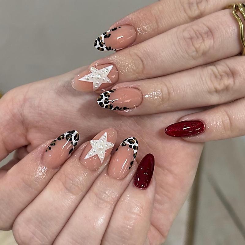 Европейские и американские градиентные персиковые балетные типсы для коротких ногтей