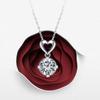 Heart-Shaped Moissanite Pendant with Eight Hearts & Arrows Zircon On PT950 Platinum Necklace