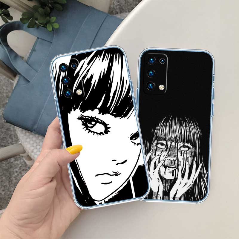 NH35 Junji Ito Tomie Transparent Phone Case for Motorola Moto Edge 20 30 40 50 S30 Fusion Ultra Pro Neo Lite + G200 G23