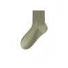 Female Spring and Autumn Leisure Pure Cotton Pure Color Antibacterial Deodorant Boneless Tube Socks