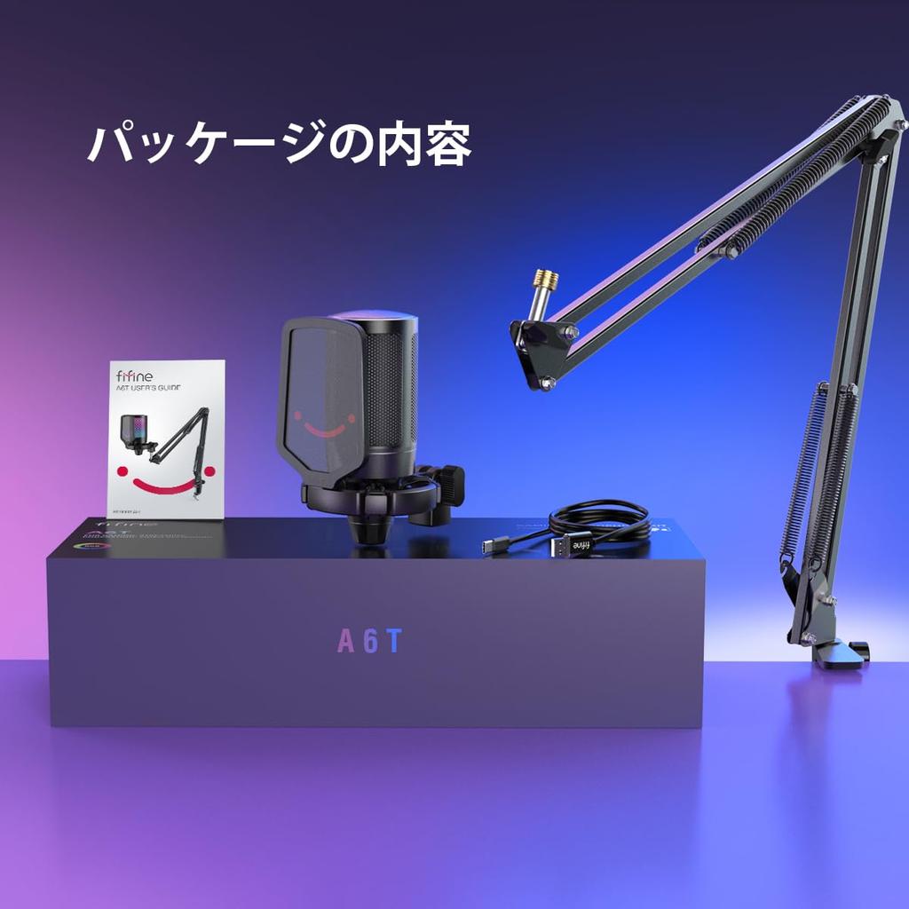 FIFINE USB Condenser Microphone RGB Light Cardioid Directivity Plug Play Microphone USB Cable Included One Touch Mute YouTube Skype Discord Zoom