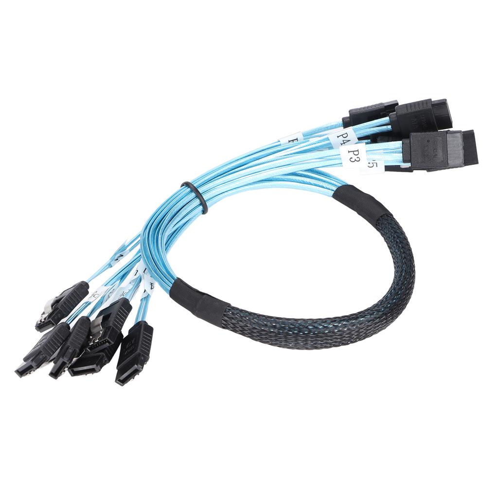 SATA Cables 7 Pin Fast Speed 6Gbps Mini Use Easily 6 Wires High Speed SATA Cable Set for Computer