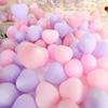 50Pcs Latex Balloons Inflatable Explosion-proof Versatile Decorative Reusable Scene Layout Candy Color Round Heart Balloons Happy Birthday Party