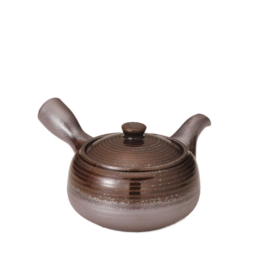 Yamakiikai Fuku-gata Ame-glazed Teapot, W12