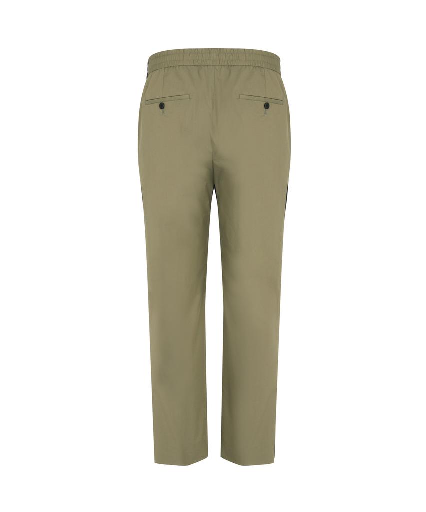 SOLEW Tapered Single-Pleat Elastic Pants_Light Khaki