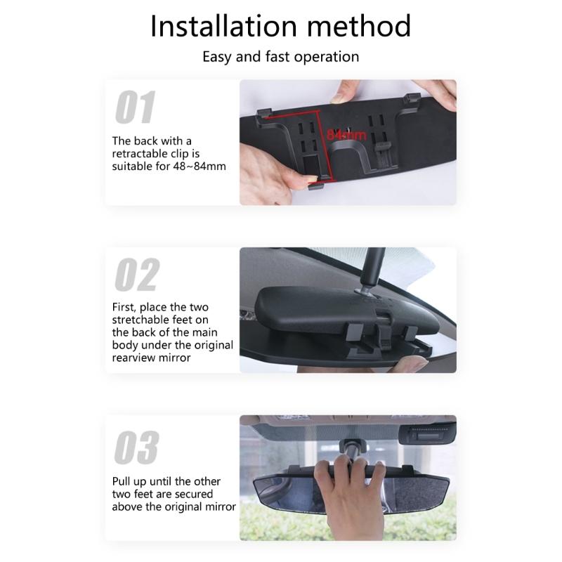Enhancing Safety Full Sight Car Rear View Mirror with Wide Curved View, for Infant Supervision, Parents and New Drivers