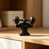 3D Printed Muscle Man Figurine, Matte Black Realistic Iron-Lifting Muscle Shape Model with Stable Base, Gym Decor for Men Fitness Gift