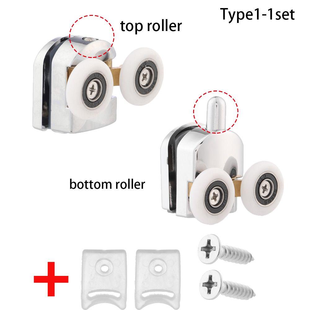 Hardware Sliding Bathroom Wheel Runners Shower Door Rollers Replacement Double-Wheel
