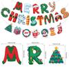 Cartoon Christmas Pull Flag Letter Merry Christmas Flag Multifunctional Christmas Banners  Bar