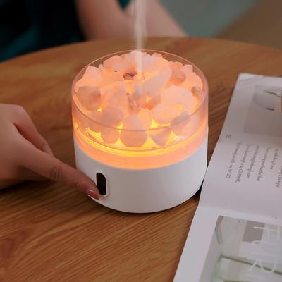 Хрустальный камень, USB-диффузор с ароматом эфирного масла, увлажнитель воздуха с теплой лампой для бытовой техники, электрический генератор тумана для ароматерапии