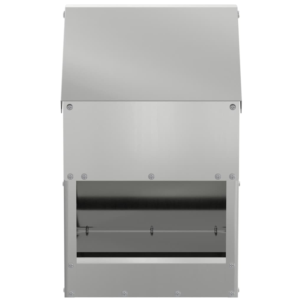 Chicken Feeder Silver 21 x 16 x 33 cm Galvanized Steel
