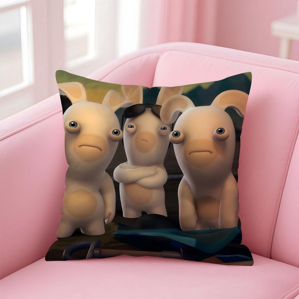 Чехол на подушку R-Rabbids I-Invasion для дома и автомобиля, многоцелевой, двусторонний, мягкий и прочный, для повседневного использования