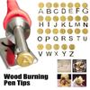 Temperature 26 Letters Wood Burning Pen Tips Kit Soldering Iron Head Set Pyrography Marking