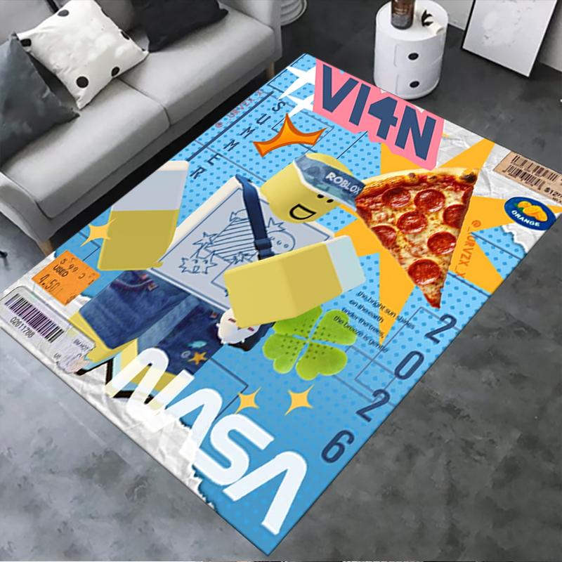 roblox Carpet Rug for Living Room Bedroom Home Sofa Decoration,Kids play Non-slip Floor Mat