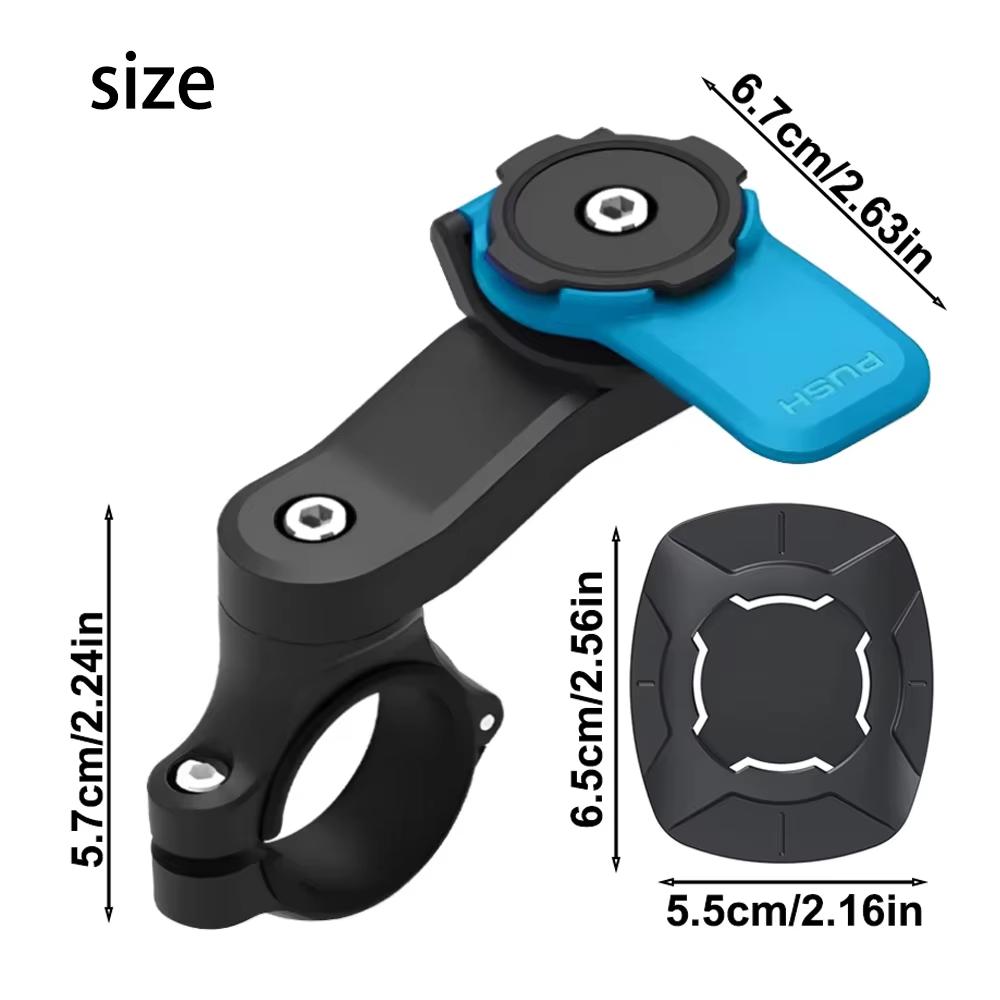 Universal Smartphone Mount with Vibration Shock Absorber for Motorcycle Bicycle Handlebar Trottos Quad Scooter Compatible