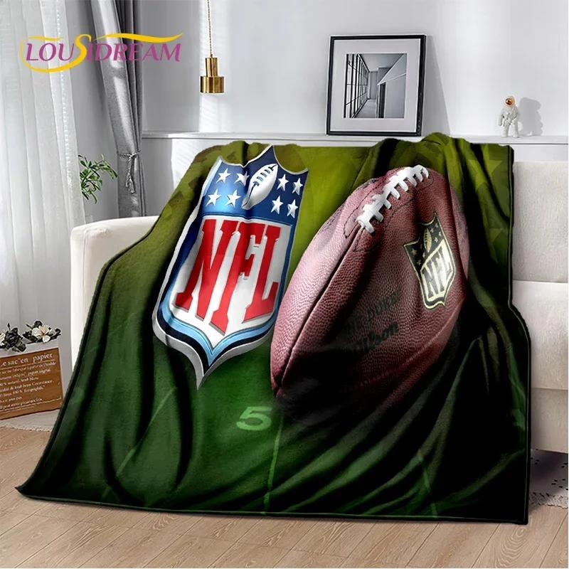 3D American Football Rugby Team Soft Flannel Blanket for Beds Bedroom Sofa Picnic,Throw Blanket for Cover Outdoors Leisure Gift