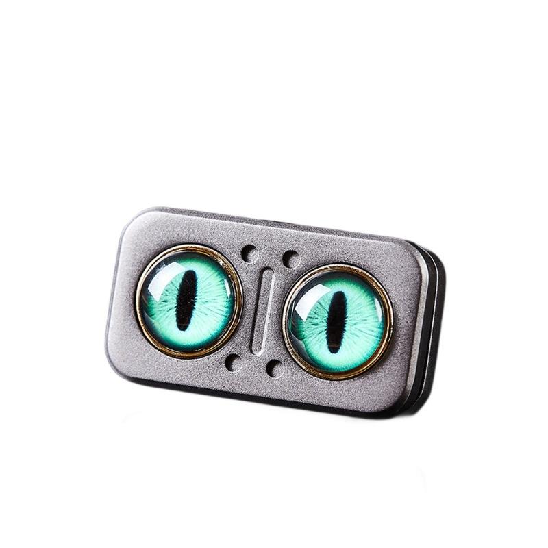 Owl Rotating Mechanical Slider Magnetic Push Card Clicker Fidget Spinner Pushing Plate Edc Alloy Stress Relief Sensory Toy