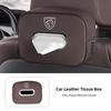 Car Tissue Box Quality Leather Auto Paper Towel Storage Bag For Peugeot 206 307 308 207 3008 208 407 508 2008 5008 301 406 408