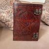 Handmade 600 Pages Leather Journal, Pentagram Embossed Journal